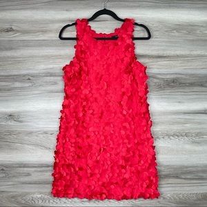 BCBGMaxazria Women’s Red Heart Applique Sheath Dress Sz 2